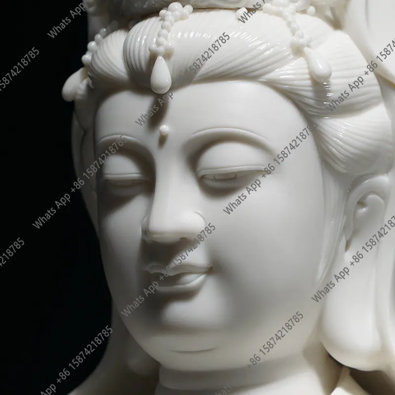 

Bn 70Cm Guanyin Buddha Statue Ornament For Bodhisattva Dehua White Porcelain Handicrafts Home Living Room