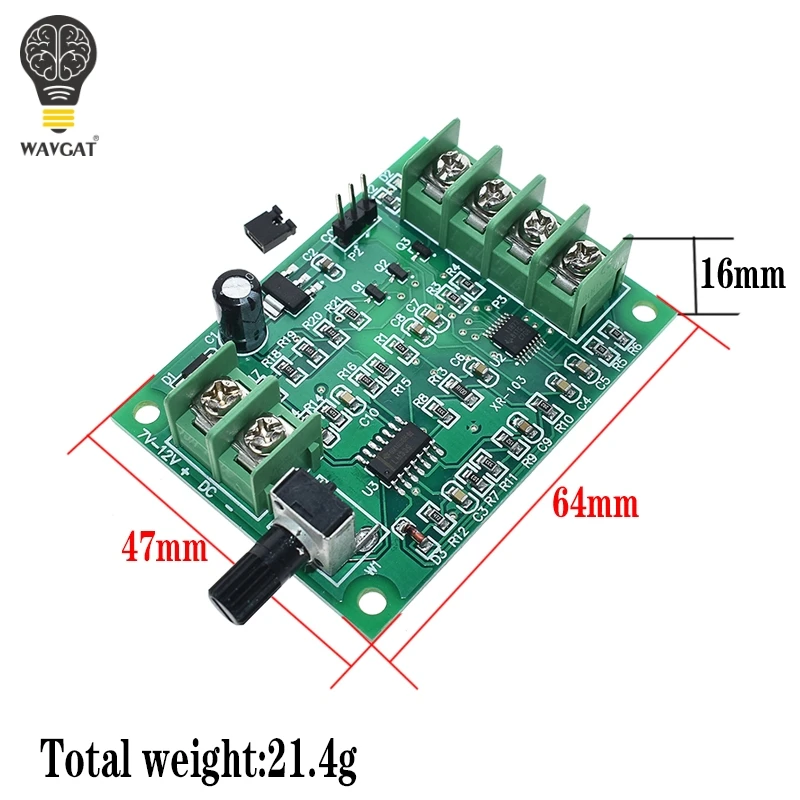 5V 12V Brushless DC Motor Driver Controller Board with Reverse Voltage Over Current Protection for Hard Drive Motor 3/4 Wire