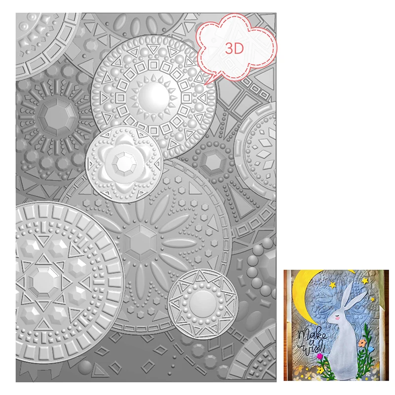 Flower/Snowflake/Tree Pattern 3d Embossing Folder Scrapbooking Supplies Craft Materials DIY Art Deco Background Photo Album 2023