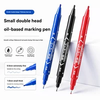 10Pcs/set Double Tip Art Black Blue ink Permanent Paint Marker Pen for Plastic Wood Stone Metal Glass Doodling Marking Graffiti 3