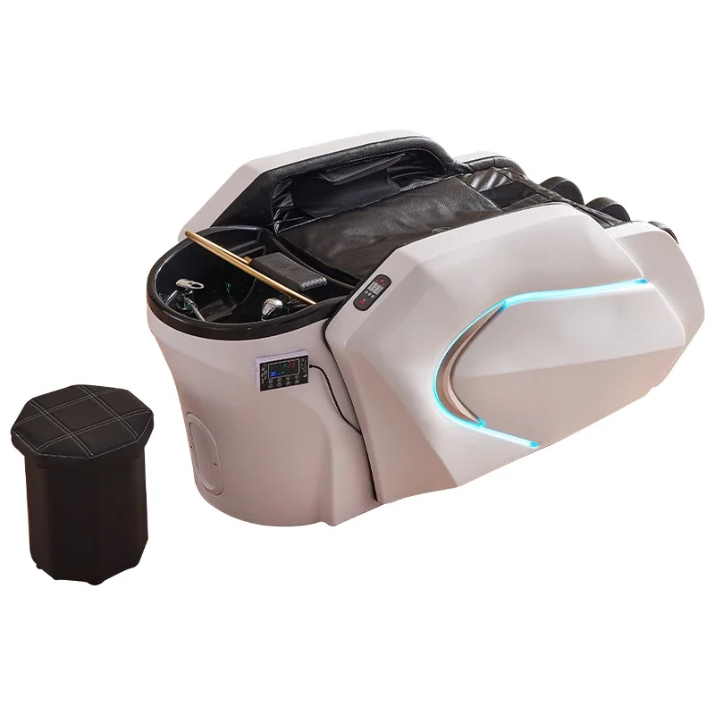 

Shampoo bed, barber shop, hair water circulation, head treatment bed with water heater smoked