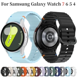 Original Silicone Strap for Samsung Galaxy Watch 7/FE 40mm 44mm Sports Replacement Wristband for Galaxy Watch 6/5/4/Classic 47mm