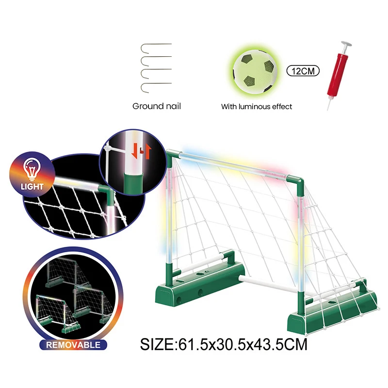 Children's Removable Football Goal Boys Sports Toys Soccer Training Toys Indoor Outdoor Beach Playground Luminous Football Goals