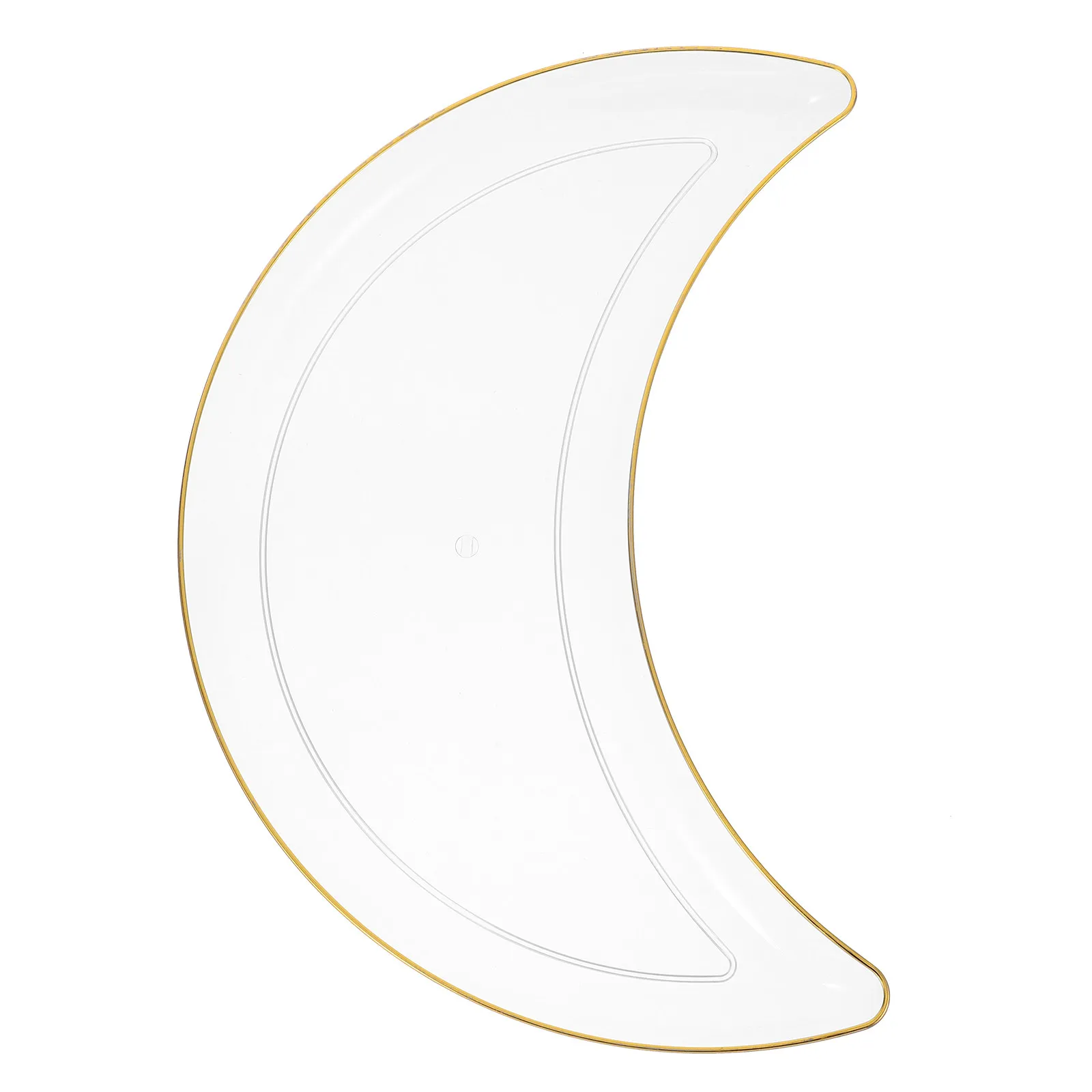 Moon Shape Ramadan Tray Reusable Plastic Food Tray for Eid Mubarak Fruit Dessert Serving Plates Ramadan Tableware