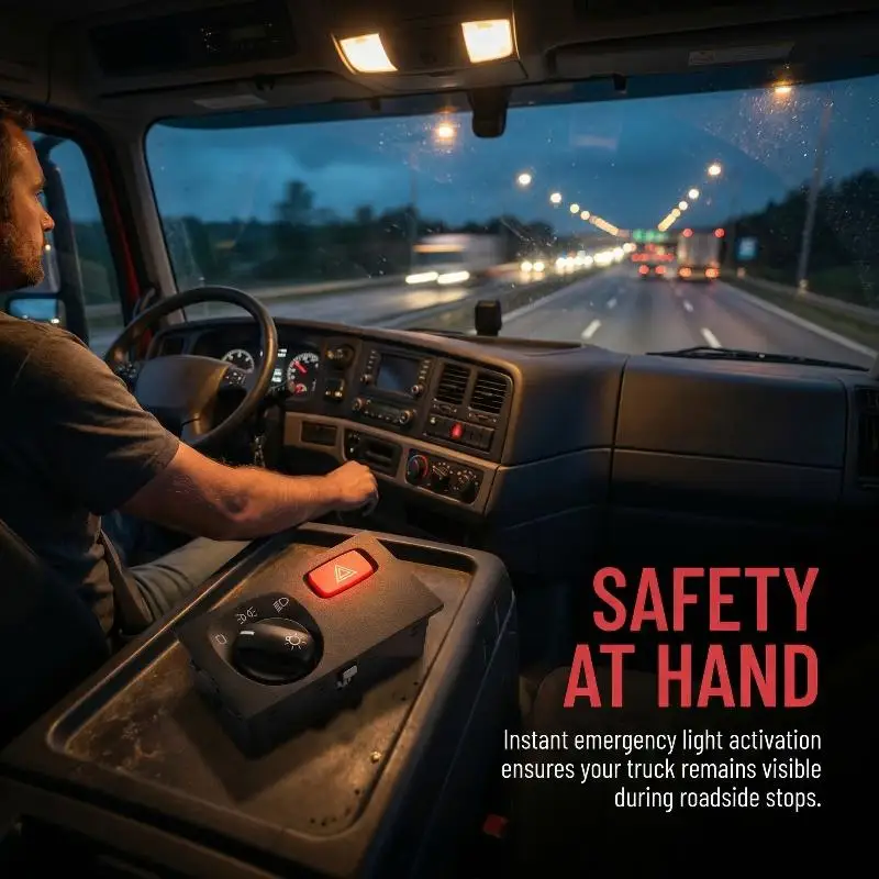 

【L】Easy Install Car Emergency Light Switch Reliable Headlight Control Button for Automotive Dashboard Modification