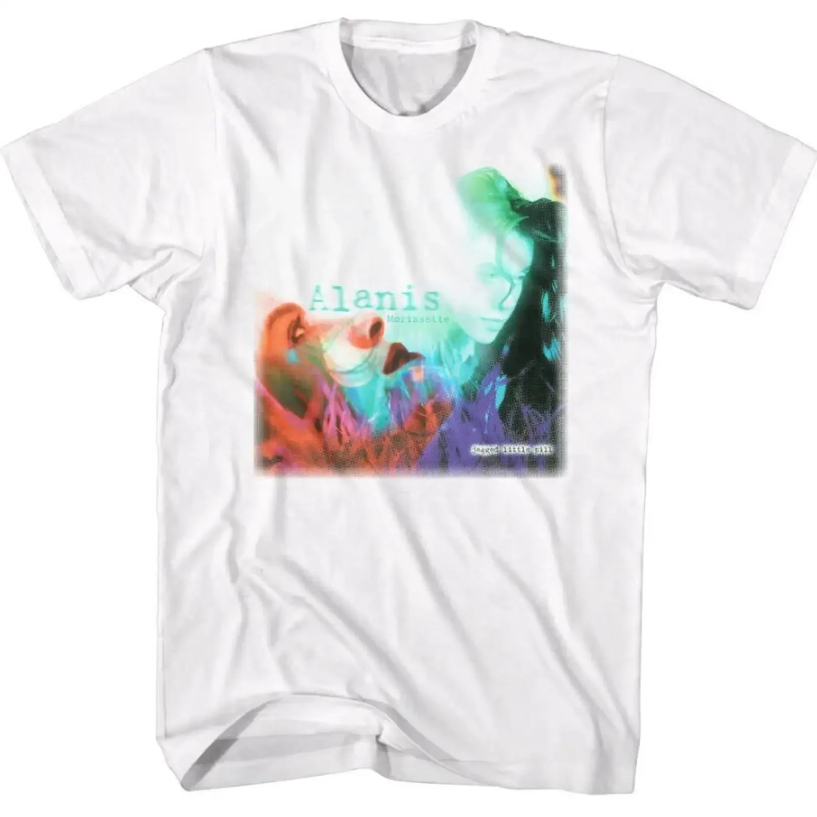 Alanis Morissette Jagged Little Pill Album Camicia Bianca vintage Washed Versatile Casual Soft Top For Everyday Wear graphic