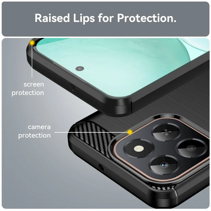 For Honor X6C Case Cover Huawei Honor X6C Capas New Shockproof Bumper Back Armor Soft TPU Silicone Carbon Fiber Fundas Honor X6C view 5