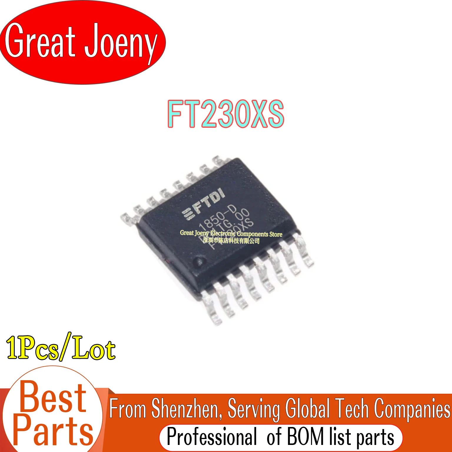 

100% New Original FT230XS-R FT230XS IC Chipset SSOP-16