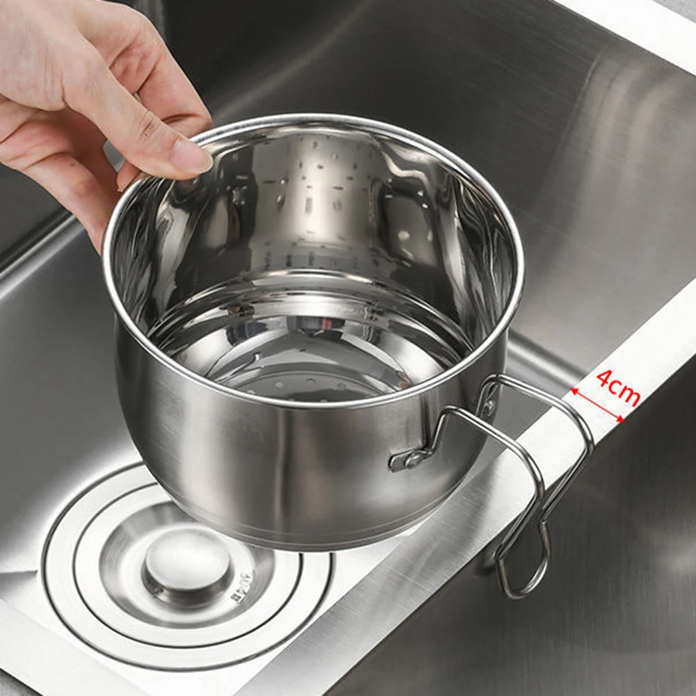 1 pz cestello di scarico per lavello da cucina lavello in acciaio inossidabile filtro per rifiuti alimenti verdure filtro sospeso cestello organizzatore di stoccaggio
