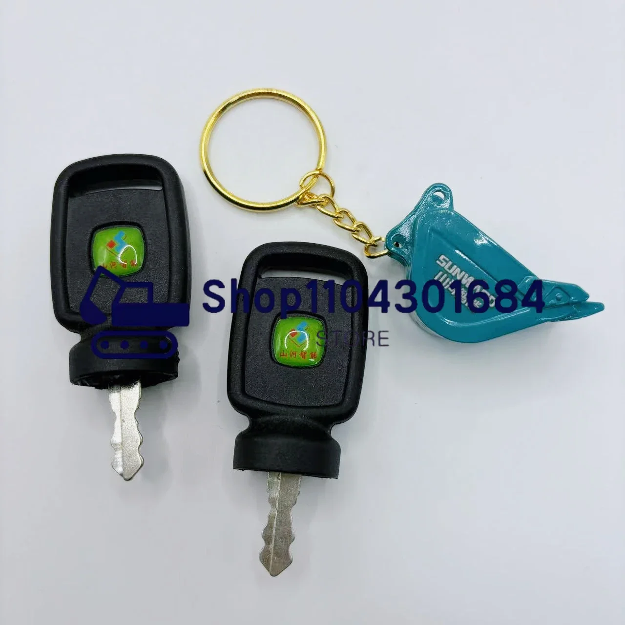 2PCS Key for Sunward Excavator Keychain D001 SWE60 70 85 150 215 265 Ignition Key Old or New Style Key Chains