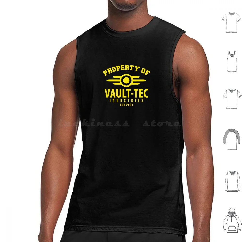 Property Of-Tec Tank Tops Print Cotton Game Tv Series Geek Nerd Gamer Pop Culture Nuclear Boy Finger Guns Tec 33 Property