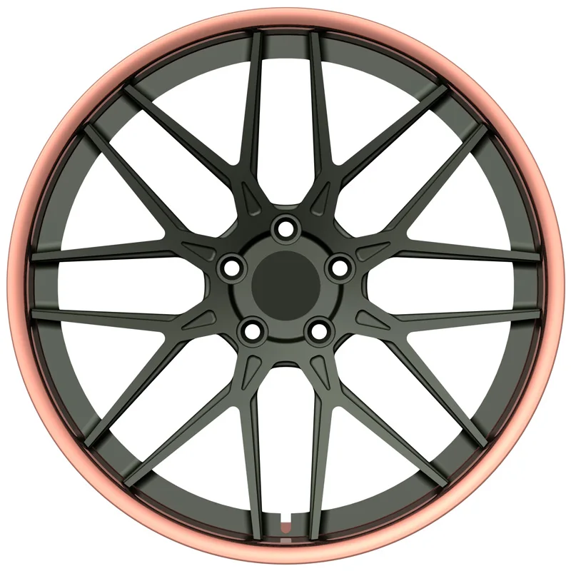 Borui Factory Direct Sales Forged 2 Piece 17-28 Inch Passenger Car Wheels 5x112 5x120 Aluminium Alloy Rims