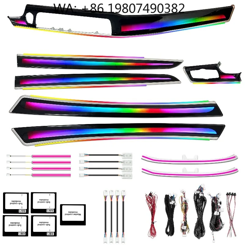 256 Color Symphony Multi Panel Interior Atmosphere Strip, Dynamic LED Ambient Light Fit 2011-2017 F10  F18 Mid Sedan Upgrade