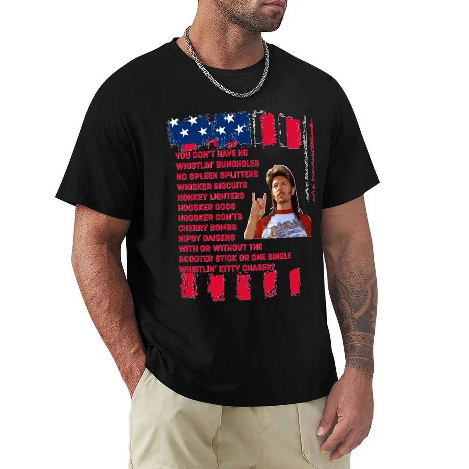 Joe Dirt, Joe Dirt Merica, Joe Dirt Bleach, Fourth of July, 4th of July Classic T Shirt T-Shirt Work Wear Breathable Tee
