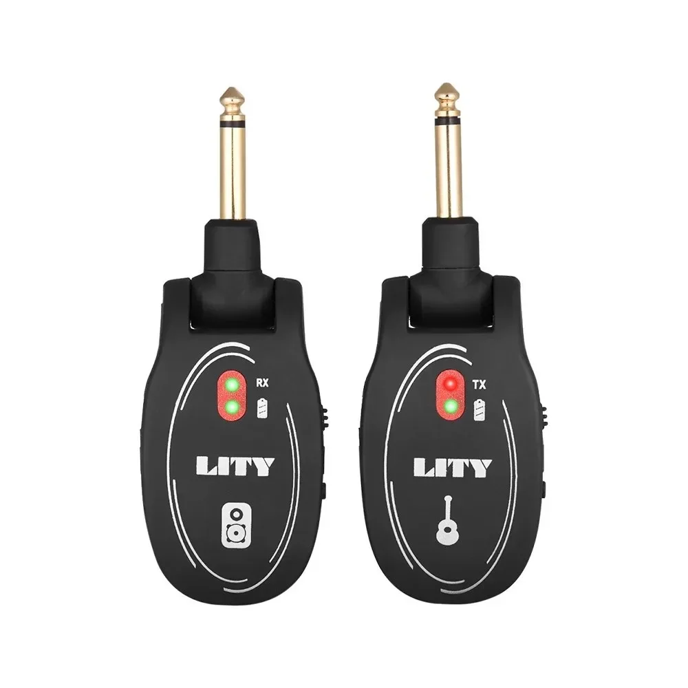 

Guitar wireless receiver and transmitter system, folding head musical instrument wireless transceiver, wireless cable pickup