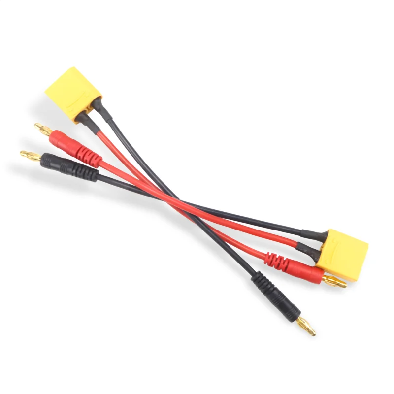 Adaptateur de Câble Femelle XT60, Câble de Chargeur de Batterie Lipo de Batterie RC XT60 à 4.0mm Fiche Banane 14AWG Câble B6 Câble de équilibré
