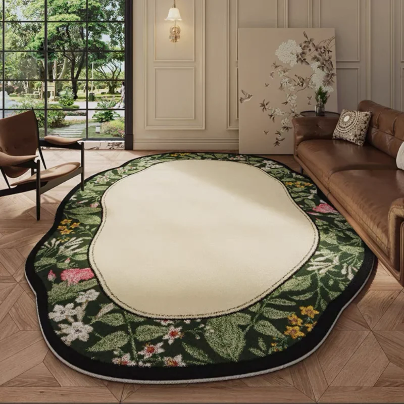 Irregular Floral - Patterned Area Rug! Soft and Comfortable, Ideal for Living Rooms