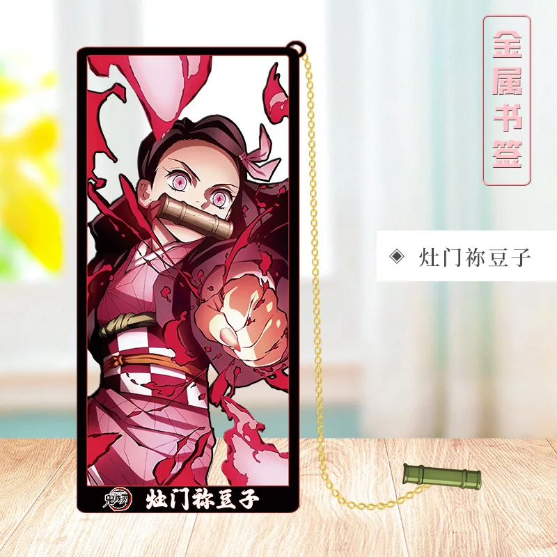 

Demon Slayer metal bookmark Japanese manga fans anime school supplies Agatsuma Zenitsu Kimetsu no Yaiba bookmarks for books