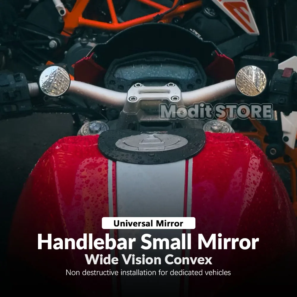 Für 690 125 390 SMCR ENDURO 125 390 Enduro R 2025 KLX 230 250 300 Motorrad Runder Lenker-Rückspiegel Weitwinkel Kleiner Spiegel – Detail 1