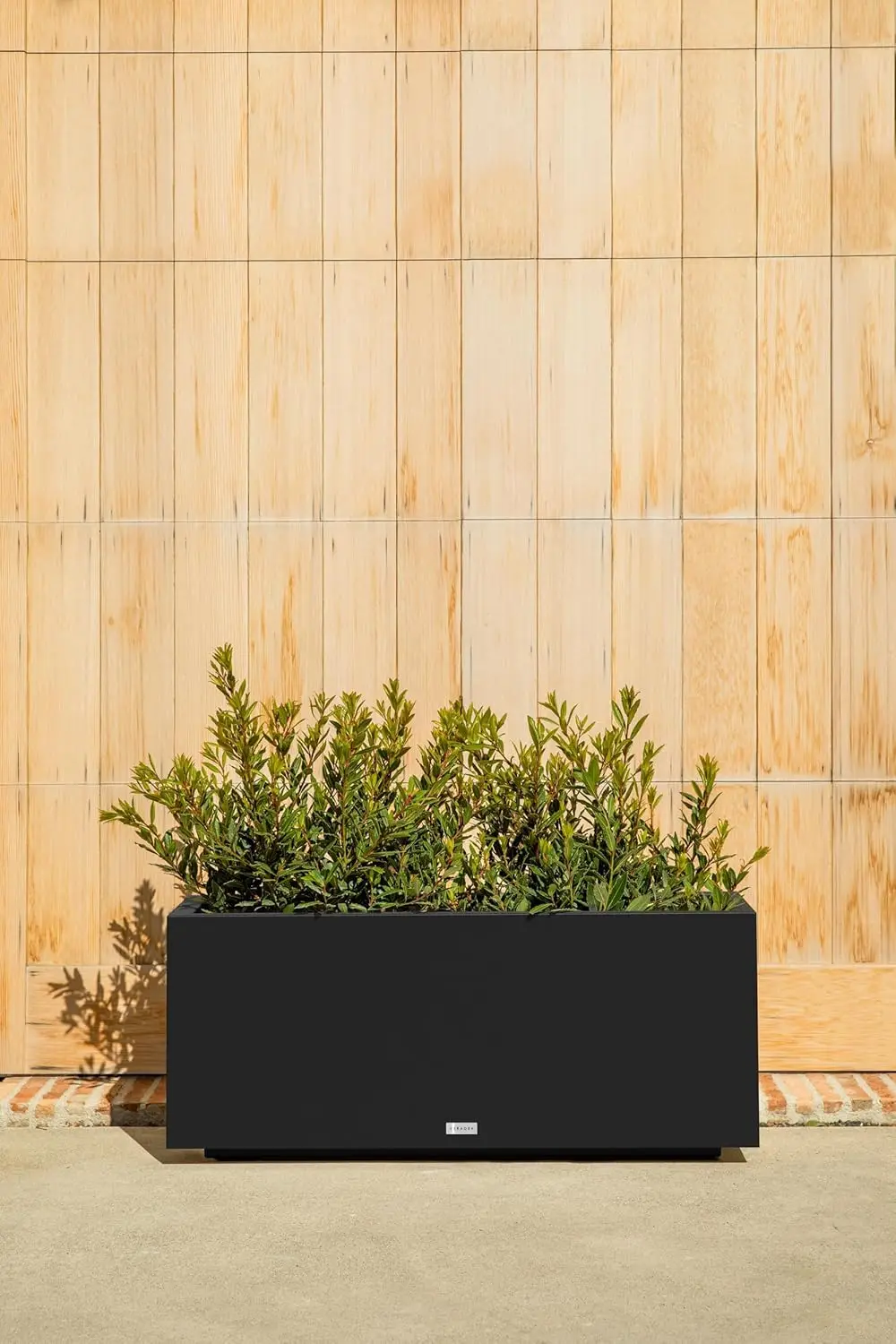 Block Series Long Box Planter - Large Rectangular Planter for Outdoor Patio/Porch | Durable All-Weather Use with Drainage Holes