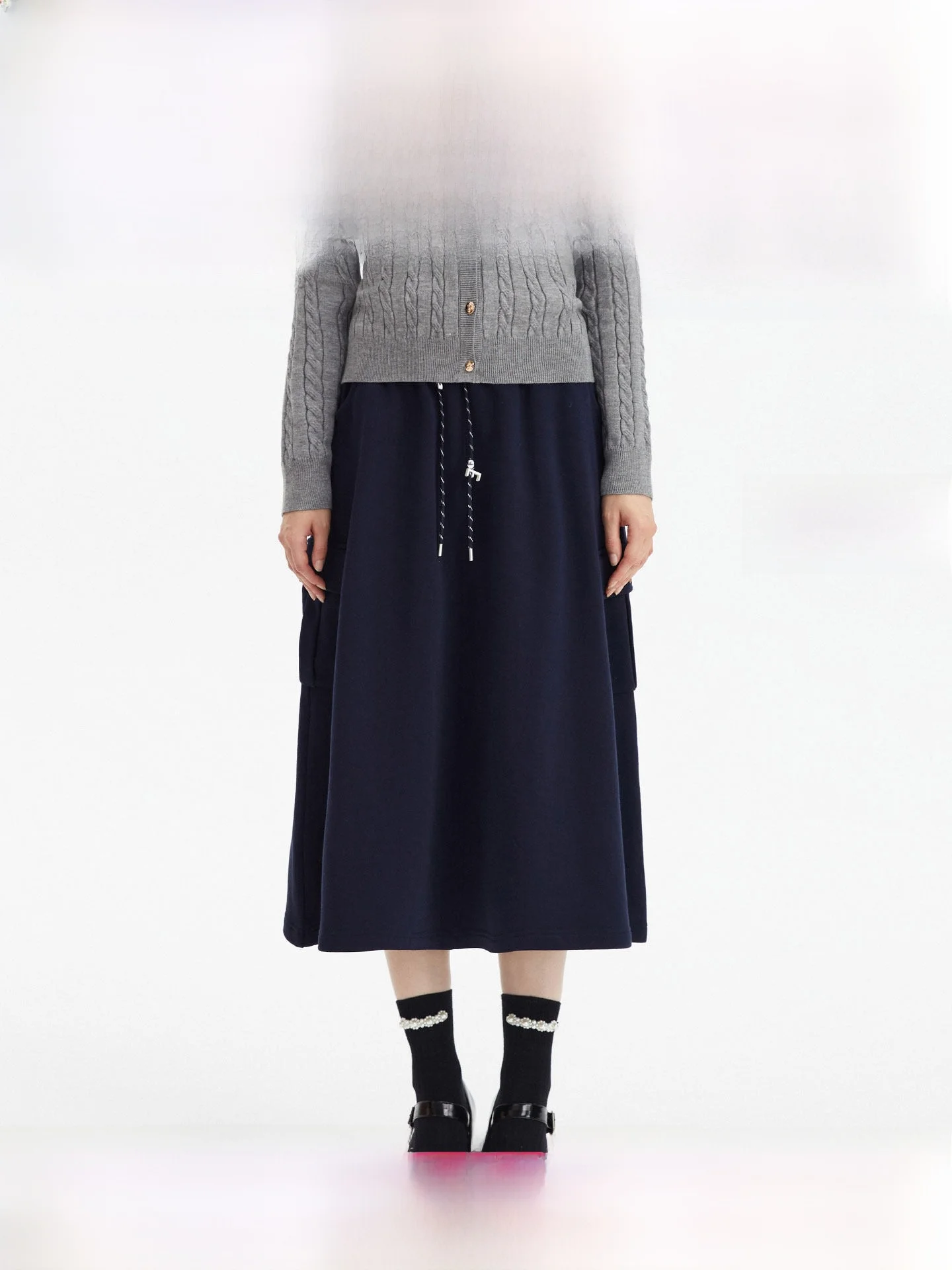 

Noisy Teddy25 Casual Dstring Women's Skirt Color Faionable Trendy mid Waist Straight Cut Cotton Polyester