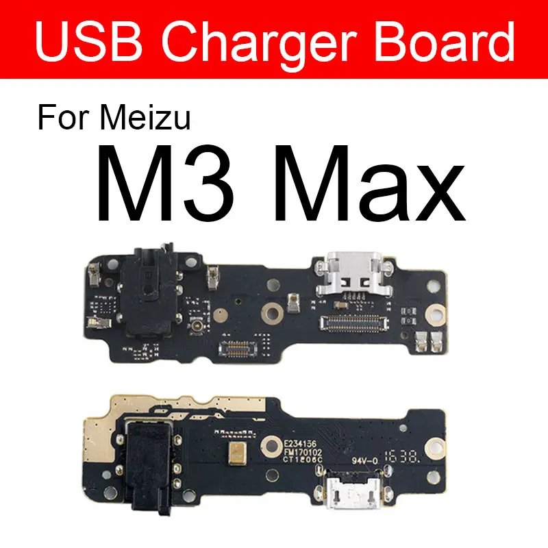 

Плата порта зарядки USB-разъема, гибкий кабель для Meizu Meilan M3 Max M3Max, USB-разъем для зарядного устройства, док-станция, запасные части для ремонта