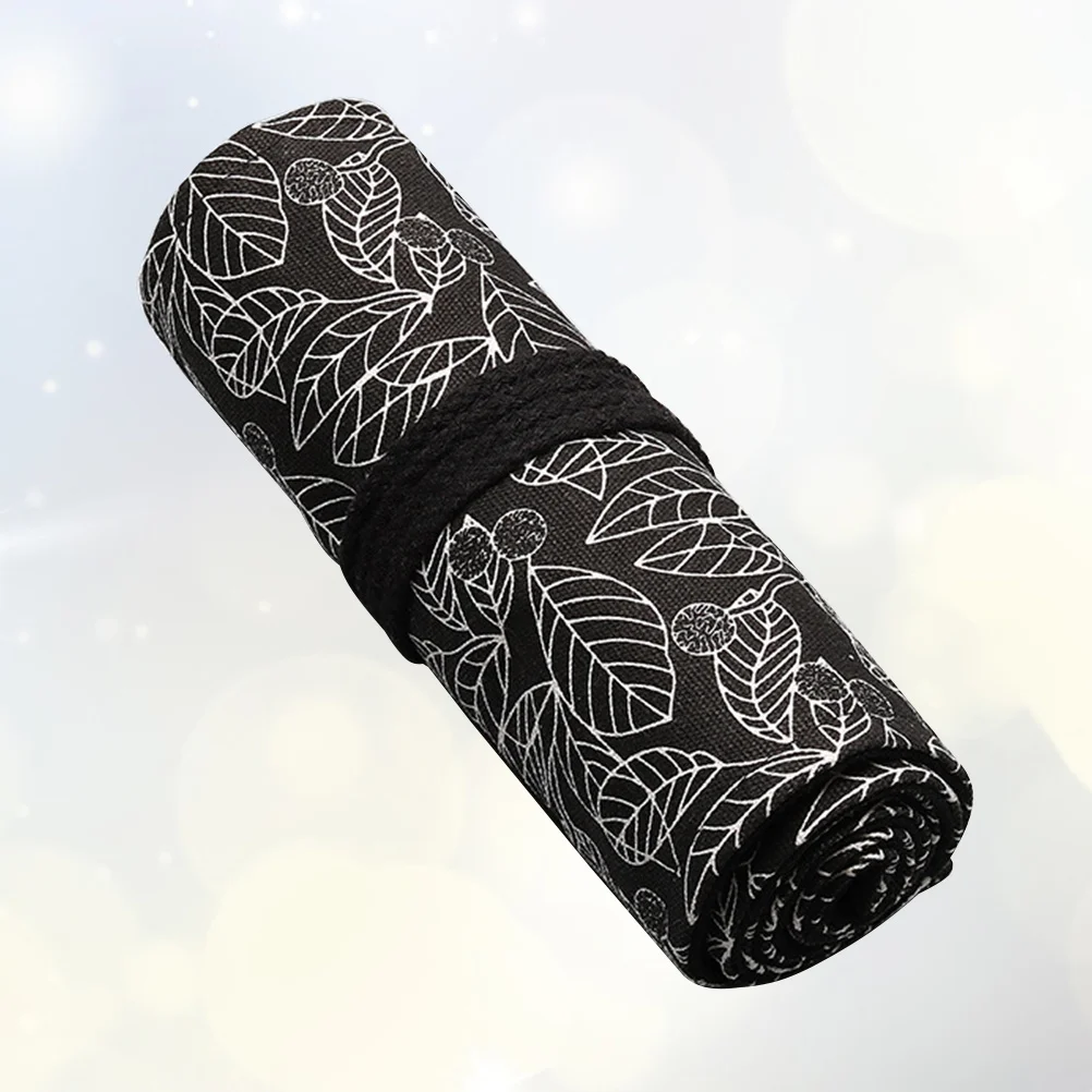 

36 Slots Sketching Pencil Roll Up Case Stylish Canvas Pencil Holder Organizer Portable Pen Storage for Artists Students Gift