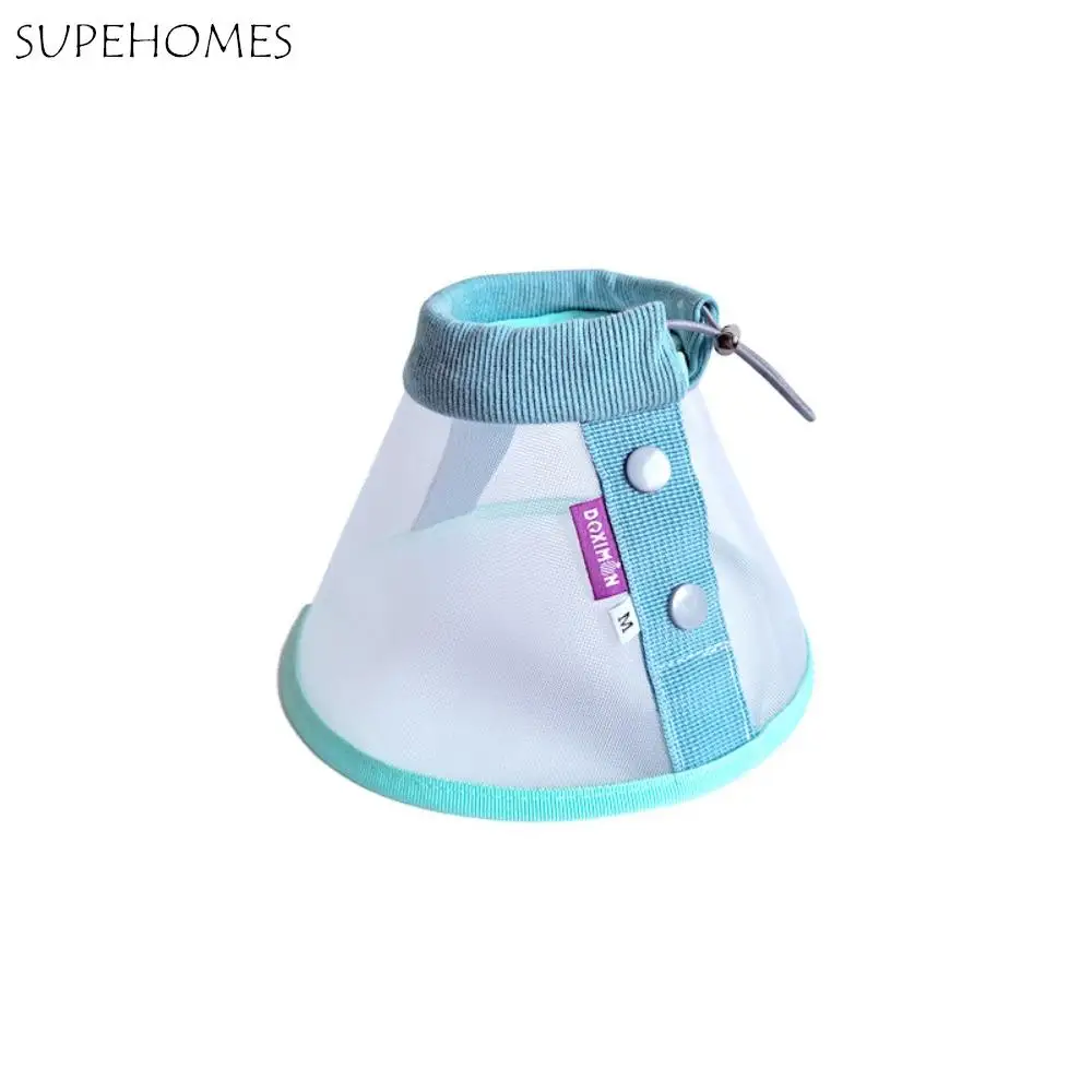

Anti-Bite Cat Elizabeth Collar Breathable Soft Pet Neck Cone Adjustable Comfortable Dog Protective Head Cover Recovery