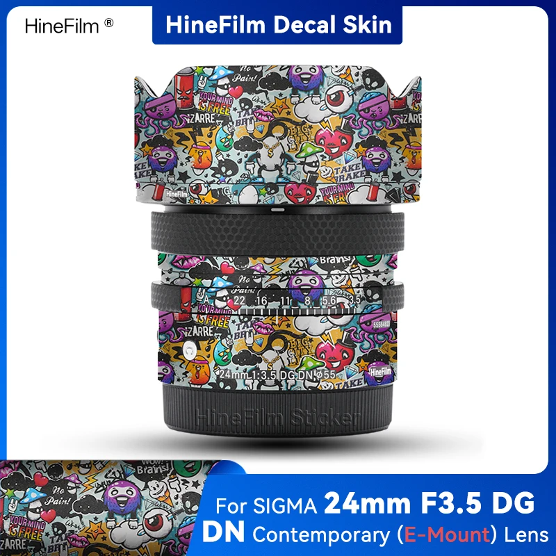 

Hinefilm Skin for Sigma 24 f3.5 FE Mount Lens Decal Skin 24 3.5 Lens Sticker for Sigma 24mm F3.5 DG DN Protective Wrap Cover