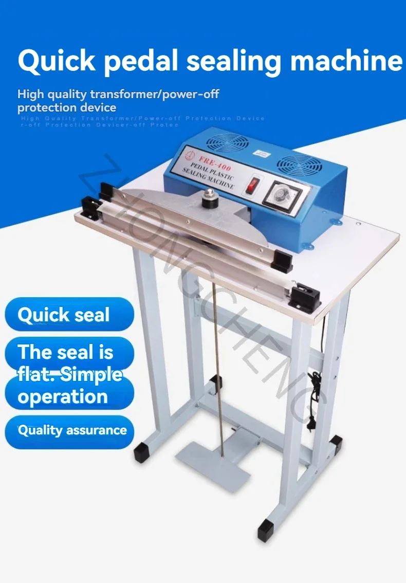 

400type Pedal Sealing Machine Pedal Film Aluminum Foil Electrothermal Continuous Sealing Plastic Bag Plastic Packaging Machine