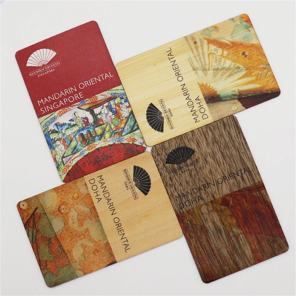 10Pieces Bamboo Walnut Wooden Blank NFC Card 13.56MHZ NFC213Ntag Chip Membership Contactless Business Social Recognition Card