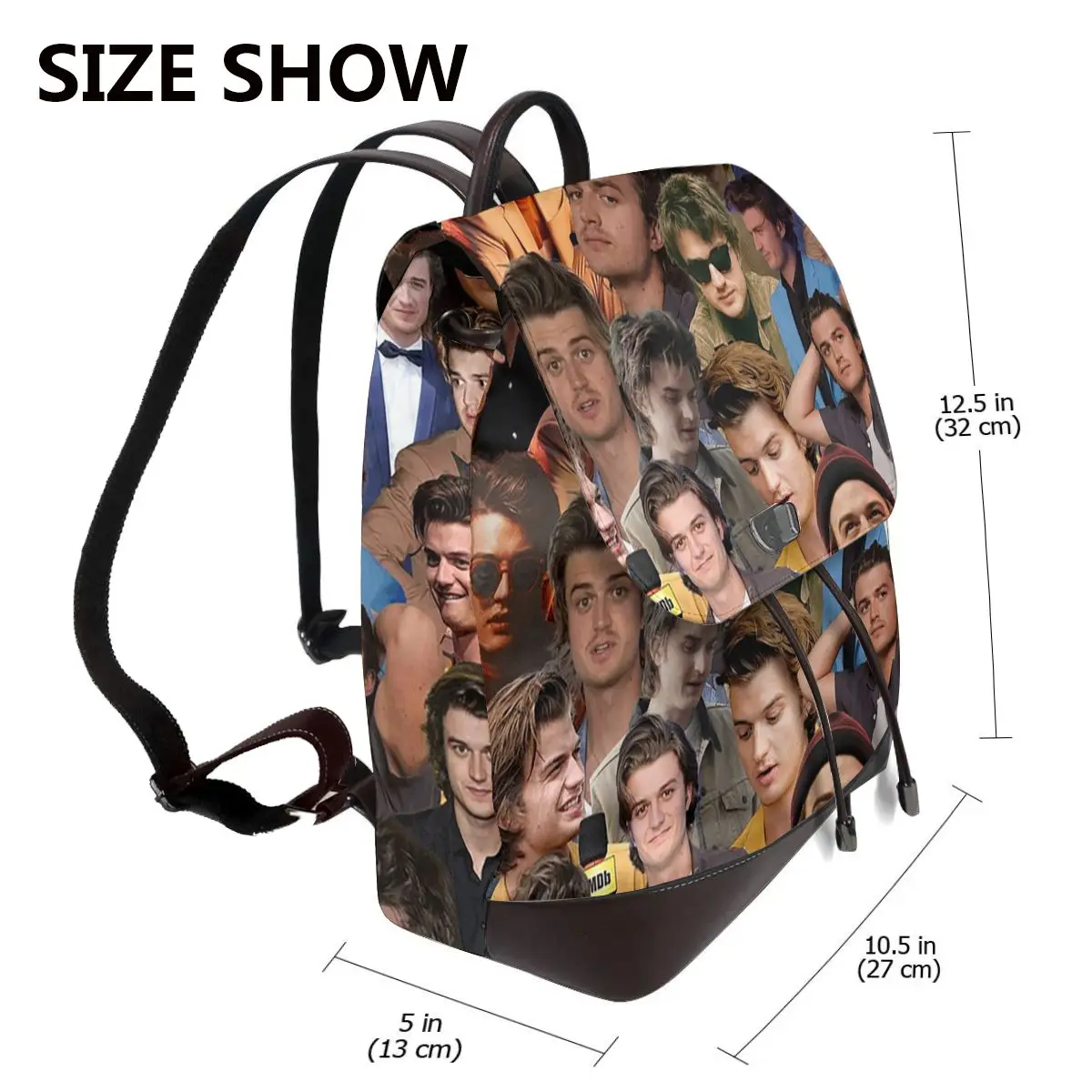 Joseph Keery Photo Collage Bookbag School Student Bags Hiking Travel Daypack for Women Fashion Derma Backpack
