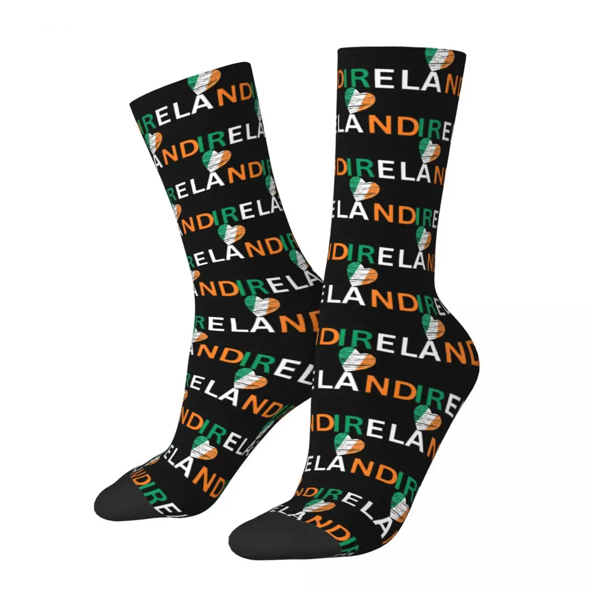 Ireland Irish Flag Socks Elegant Stockings Spring Anti Bacterial Men Socks Medium Soft Graphic Climbing Socks