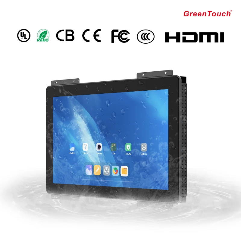 شاشة 15.6 بوصة بإطار مفتوح، شاشة تعمل باللمس بالسعة، شاشة صناعية