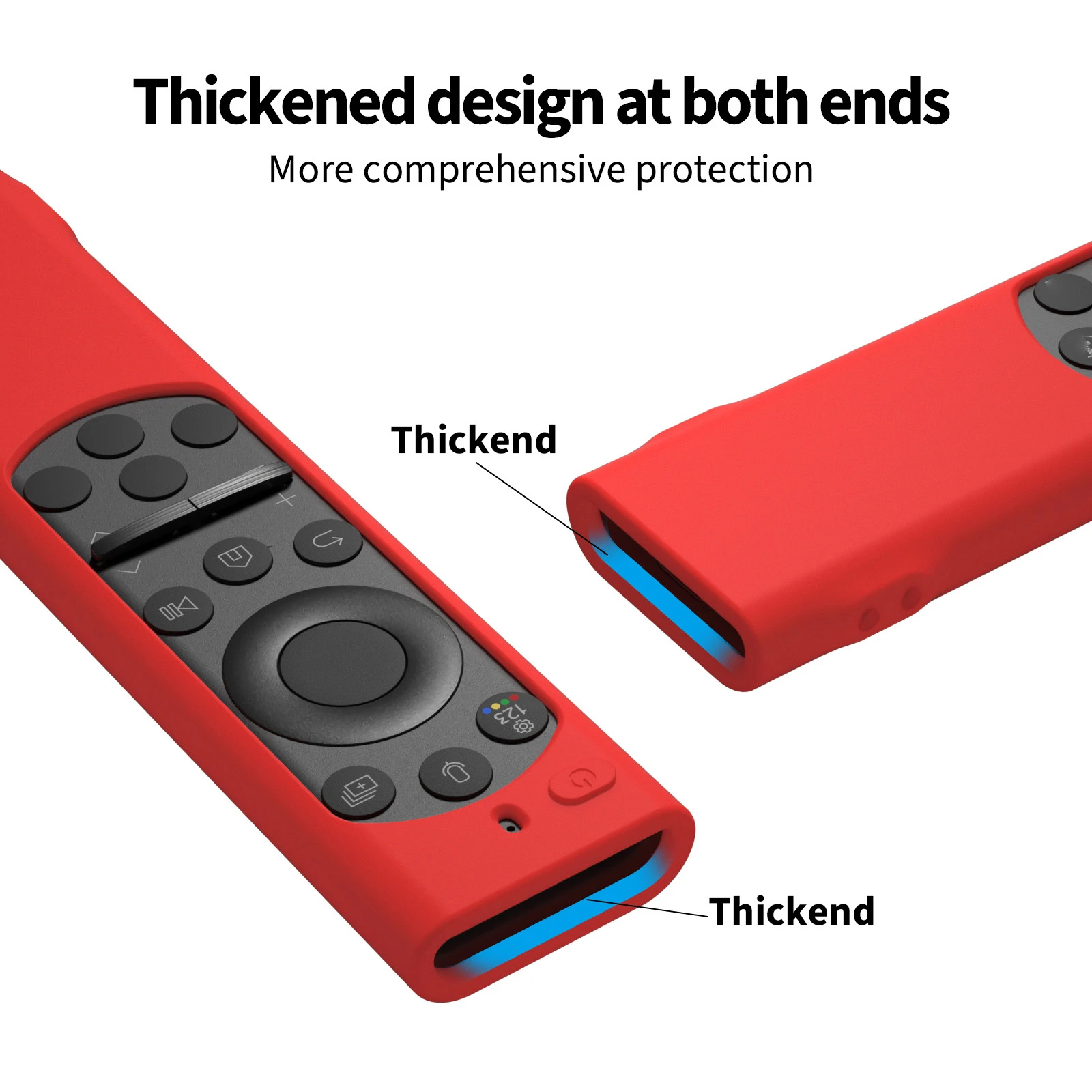 Smart TV Remote Silicone Sleeve for Samsung BN59-01327 BN59-01357 RMCSPB1FP1 Anti-Scratch Case with Lanyard