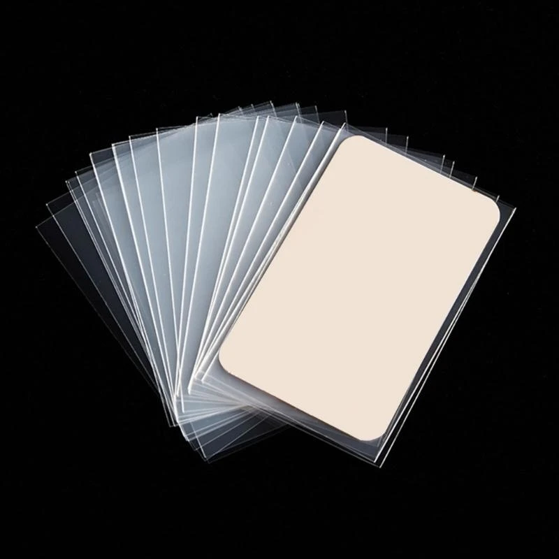 652d Convenientes 50pcs Clear Penny Card Sleeve Plástico Protetores manga cartão macio