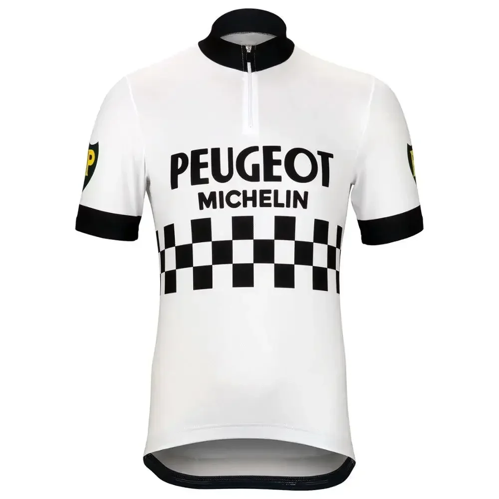 

Велосипедная одежда PEUGEOTful, Классическая Летняя одежда для велоспорта в стиле ретро, с коротким рукавом