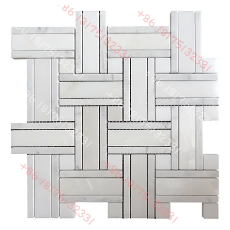 

White Marble Floor Mosaic Tile Calacatta Bianco Carrara White Square Marble Mosaic Supplier