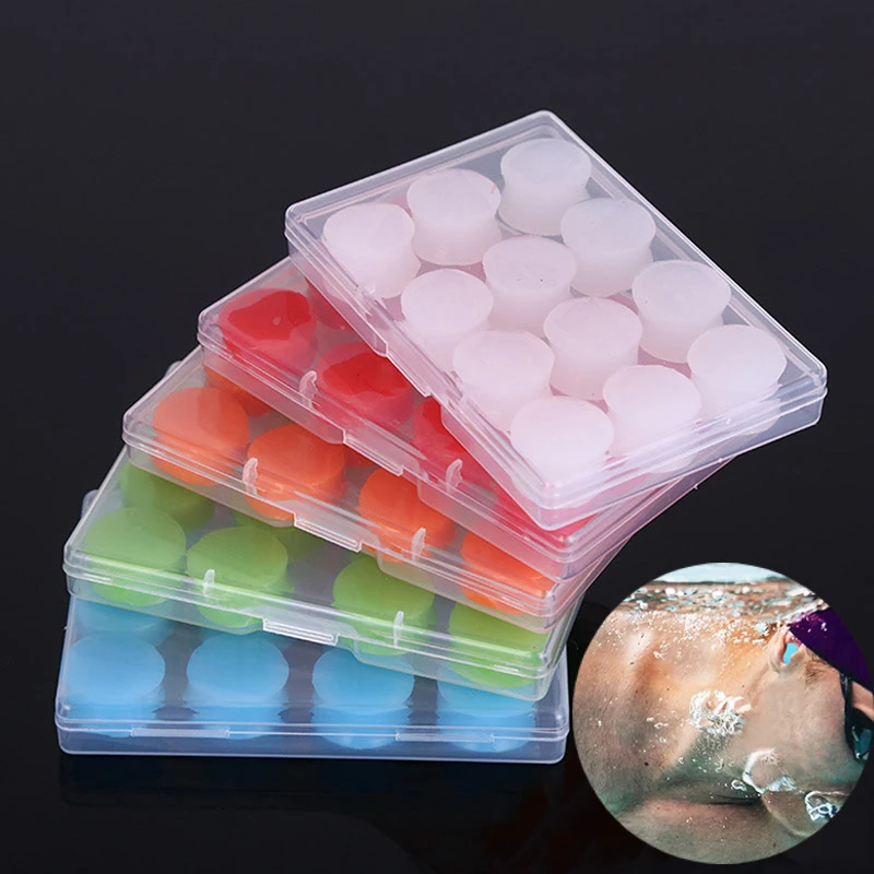 

8/12PCS Silicone Ear Plugs Noise Reduction Sleep Anti Canceling Sound Insulation Earplug Protection Sleeping Reusable Ear Plugs