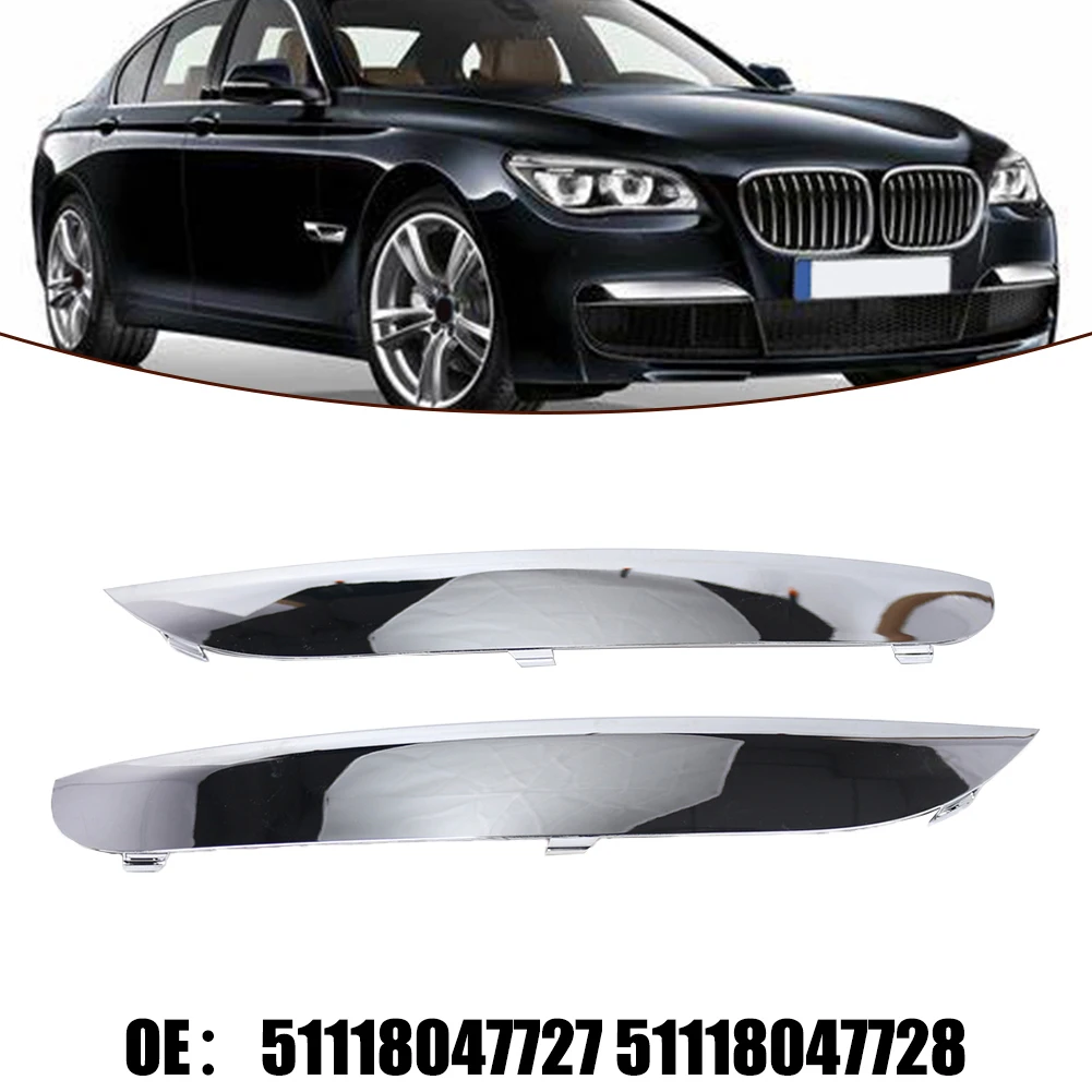 2pcs Car Front Bumper Moulding Trim For BMW 7 Series F01 F02 2009-2015 Front M Sport Bumper- 51118047727 51118047728 Acesssories