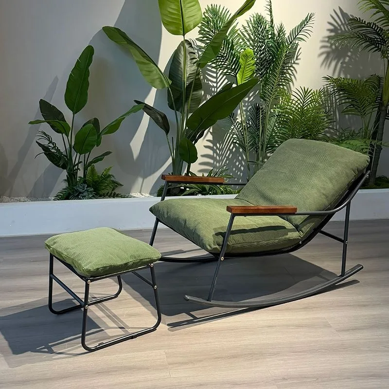 Rocking Chair, Single Recliner for Nap, Lazy Sofa Chair, Small Space Living Room Balcony Relax Lounger, Comfortable Leisure Seat