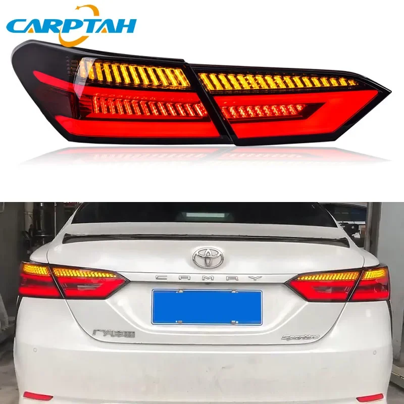 Car LED 12V Taillights For Toyota Camry SE XSE 2018 - 2022 Rear Running Lamp Brake Reverse Dynamic Turn Signal Car Tail Lights