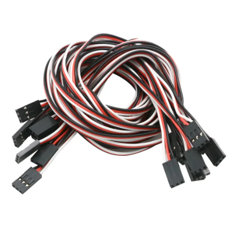 10pcs 100mm 150mm 200mm 300mm 500mm Servo Extension Cord Male To Male For Jr Plug Servo Extension Lead Wire Cable 10cm