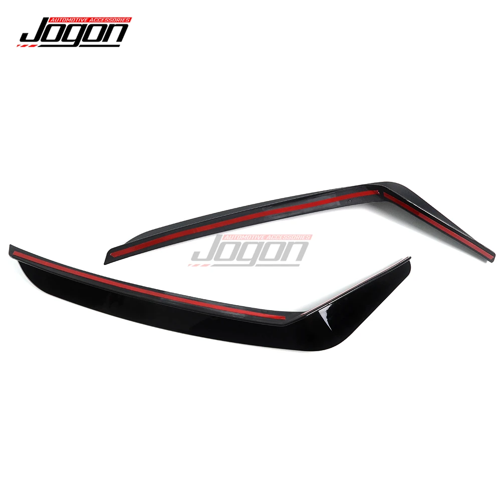 Bright Black Exterior Front Bumper Fog Light Side Splitter Air Vent Cover Trim For Ford Mustang S650 Dark Horse 2024 Accessories