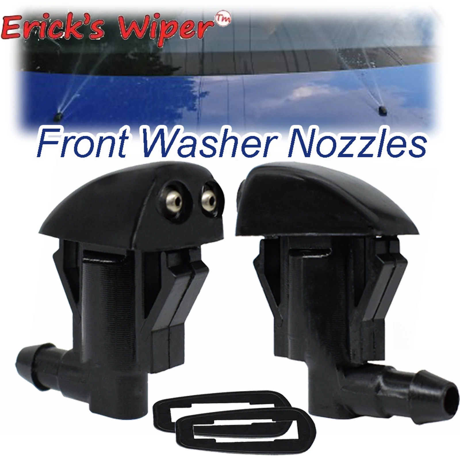 Erick's Wiper 2Pcs/lot Front Windshield Wiper Washer Jet Nozzle For Lifan 620 Solano MM620 2008 - 2013 OE# 8265A127 & 8265A128