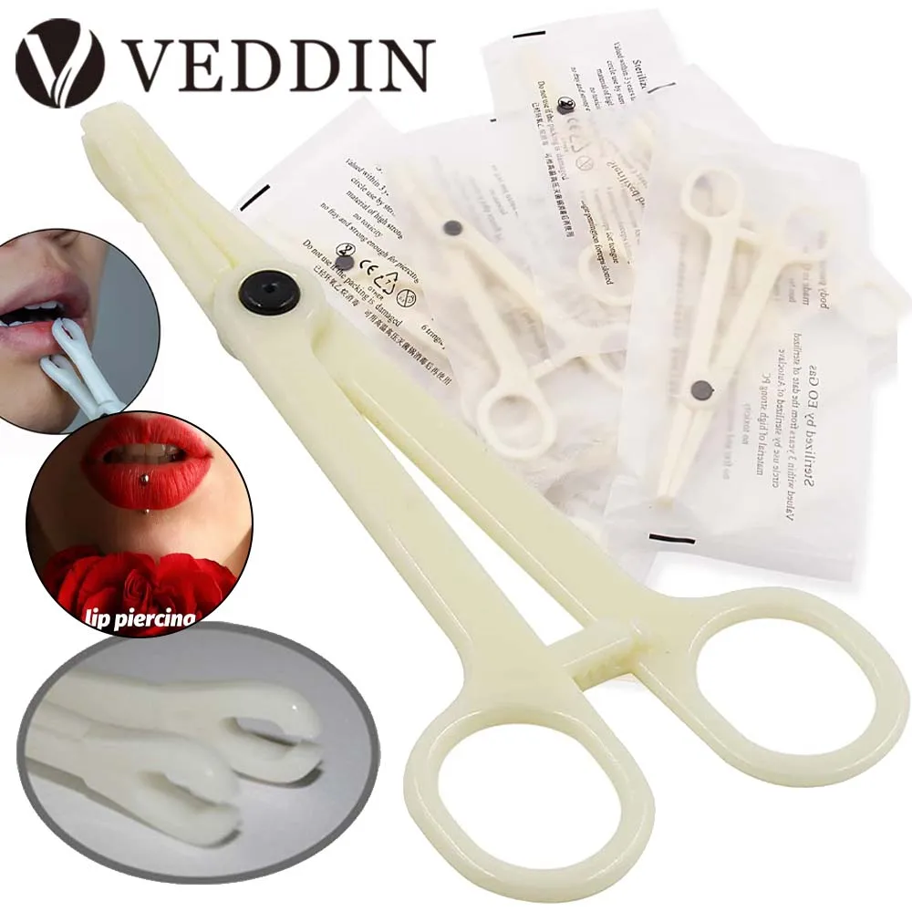 

25/15/10/1pcs Piercing Clamps Open Clamp Pliers Sterilized Round Clamp Forceps Ear Belly Nose Lip Navel Piercing Tweezers Tools