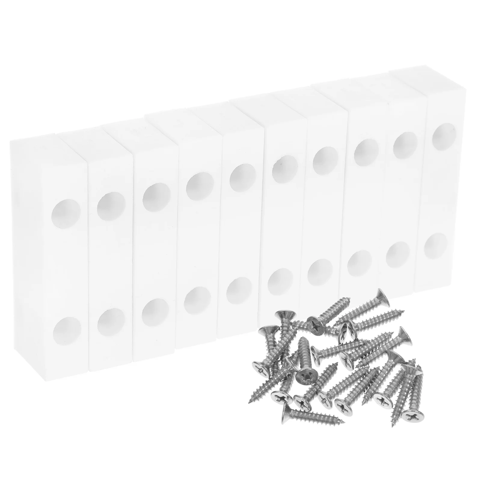 

10pcs Window Locks Sliding Adjustable White Security Stopper Child Proof Home Patio Door Vertical Horizontal Limiters Safety