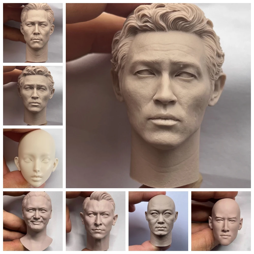 1/6Scale Hwang Jeong Min Male Head Sculpt singer Asia Chow Yun Fat/Edison Chen/Dicky Cheung Model   Fit 12'' Inch Figure Toys