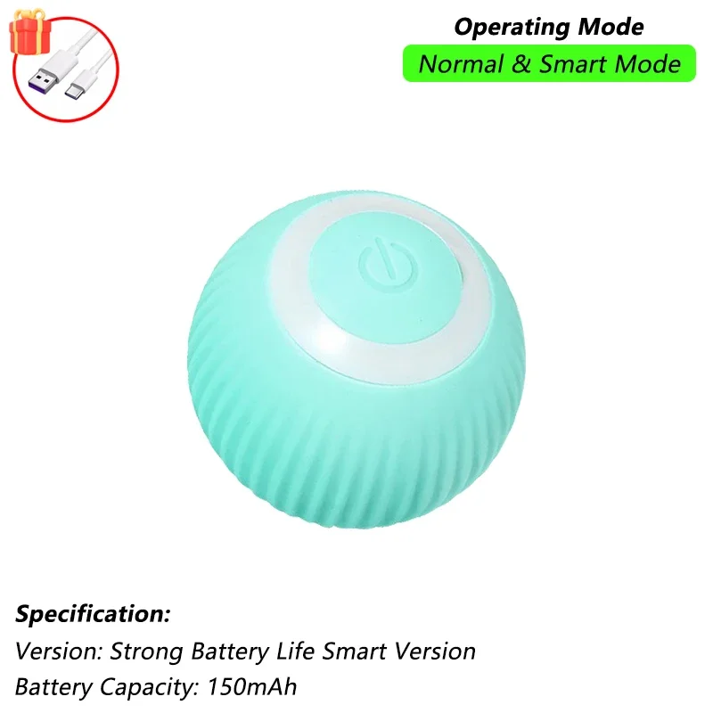 iLMH 1/2 PCS Cat Interactive Ball Toy Automatic Rolling Ball Faux Tail Rechargeable Smart Pet Electric Toy Pet Toy Imitate Mouse, image 13