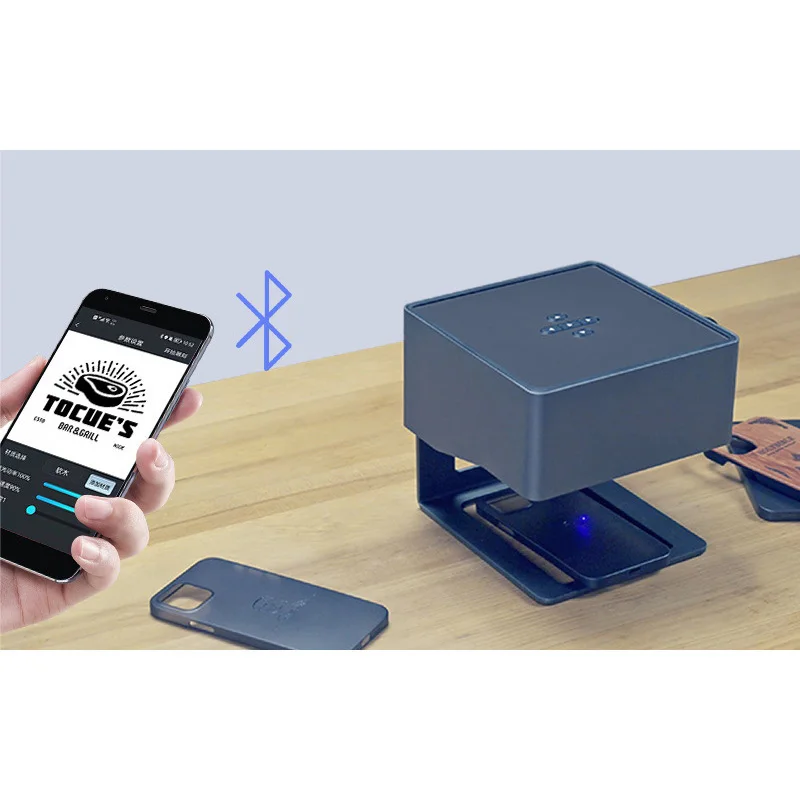 DJ6 Mini Portable Laser Engraver Diy Bluetooth Machine Painted Dog Tag Paper Leather Wooden Plastic Logo CNC Machine